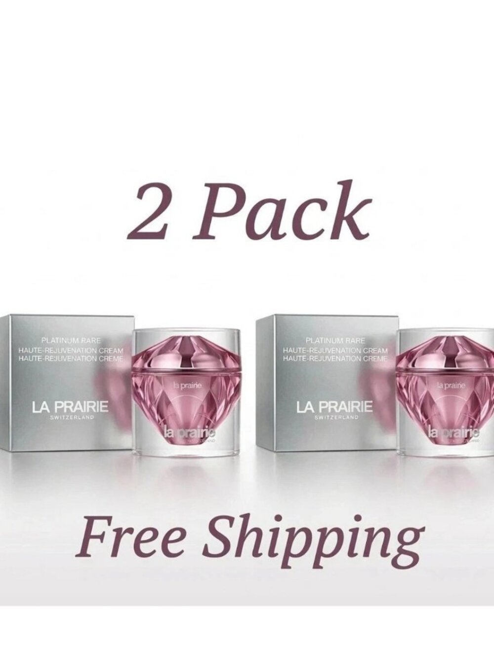 2x La Prairie Platinum Rare Haute-Rejuvenation Cream - Pink and Silver